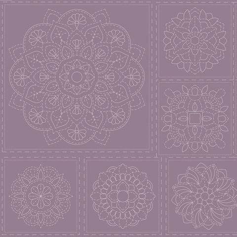 MANDALA PANEL FROSTED GRAPE