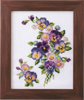 CROSS STITCH KITS PANSIES & DAISIES