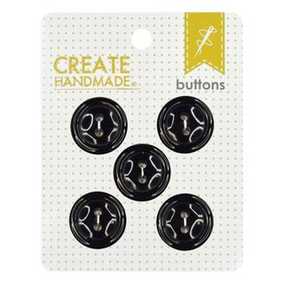 CARDED BUTTON BLACK