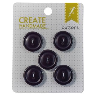 CARDED BUTTON BLACK