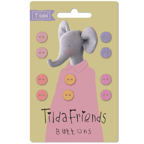 TILDA FRIENDS CHAMBRAY BUTTONS WARM 9MM