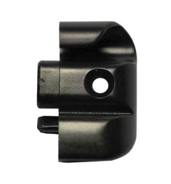 Black Window Hinge Bar End Cap LH