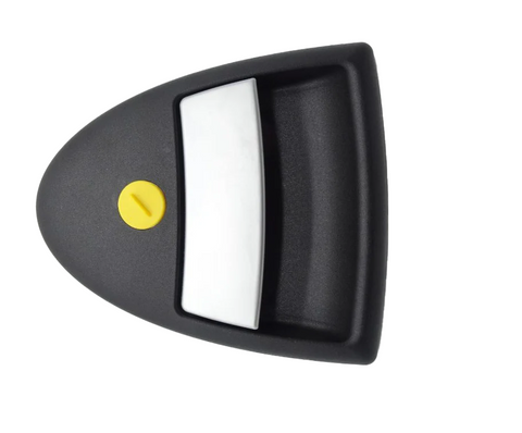 Hartal Right Hand Triangle Outer Handle, Black Matte Chrome, hsc