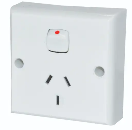 Single Power Point Double Pole Deep White P1DD