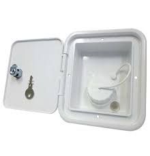 Square Lockable Water Filler White