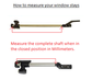 200mm Right Slide On Window Tube Stay Lever Lock