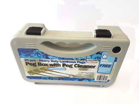 Hard Ground Luminous Pegs 20 with Case & Cleaner