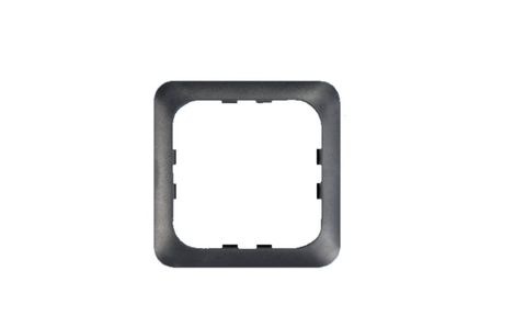 C-Line Black 1 Way Face Plate Rounded