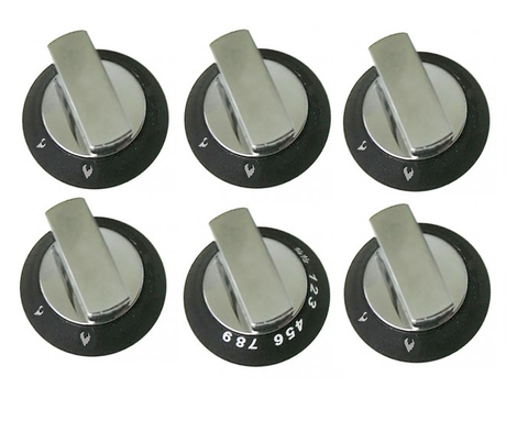 Spinflo Replacement Knob Square Chrome Kit (6pk)