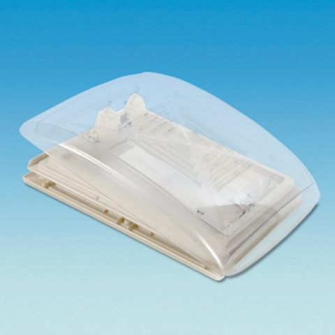 MPK Clear Vent Complete with Flyscreen & Blind 400 x 400
