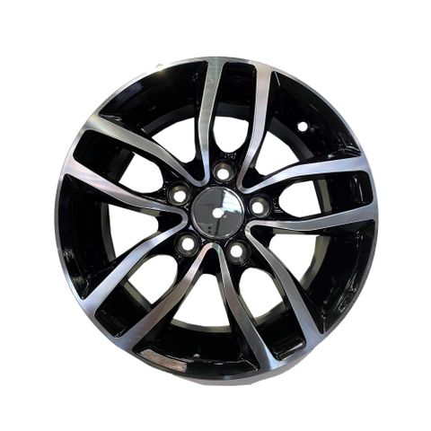 14" 5.5J Diamond Cut Black Alloy Wheel 5 Stud