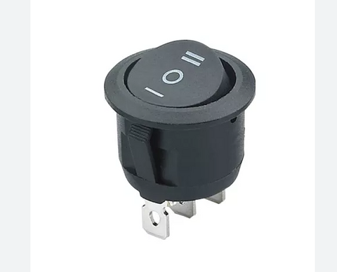 Circular Centre On/Off 3 Way Rocker Switch