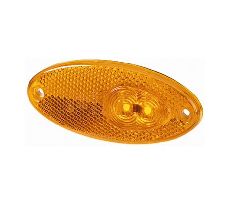 Hella Oval LED Side Marker Light Amber Offset