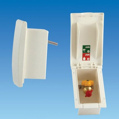 White TND Gas Outlet Box