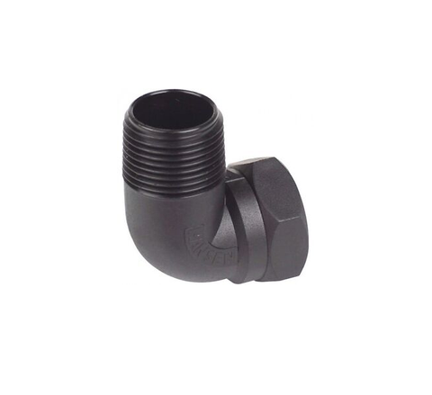 1" 25mm M/F Black Elbow