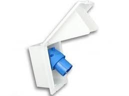 WHITE Rectangular Flush Fitting Inlet