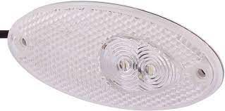 Hella Oval LED Side Marker Light Clear Offset