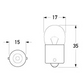 Hella Bulb 12v 10W Ba15S Short