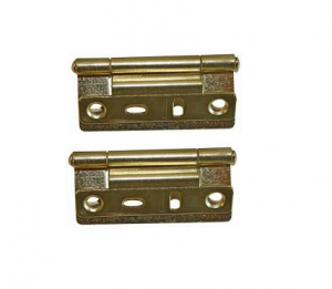 Cranked Flush Hinge Brass