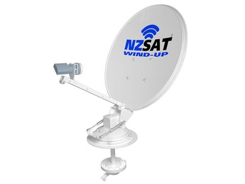 NZ Sat Wind Up Satellite Dish