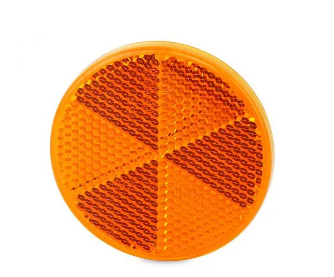 Hella Amber 60mm Round Self Adhesive Reflector