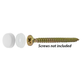 Standard White Snap On Screw Cap 16mm