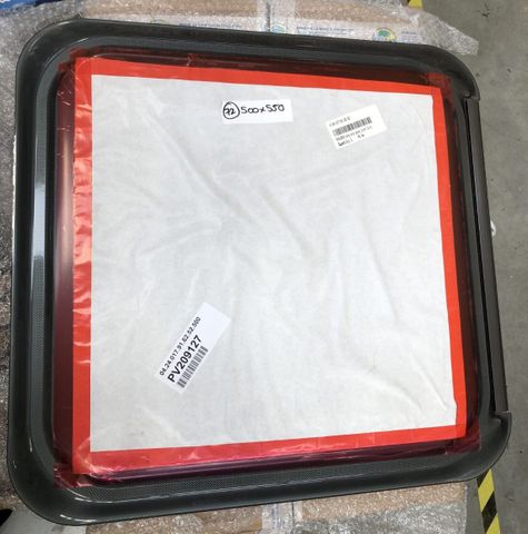 Polyplastic Window - #72 - 500x550 d/g o/p (Silver Frame Grey Tint)