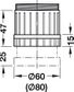 Rondella Adjusting foot for table 60mm black