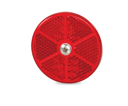 Hella Red 60mm Round Screw Mount Reflector