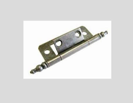 Flush Hinge with Finials Bronze 50mm