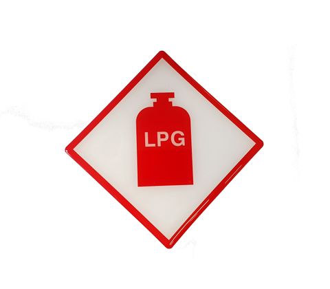 Self Adhesive Tufflex LPG Sticker