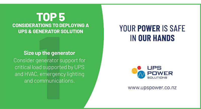 Top 5 Considerations to Deploying a UPS & Generator Solution