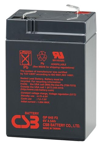 CSB GP 6V 4.5Ah Battery