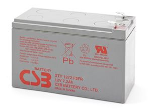 CSB XTV 12V 7.2Ah High Temp Battery F2