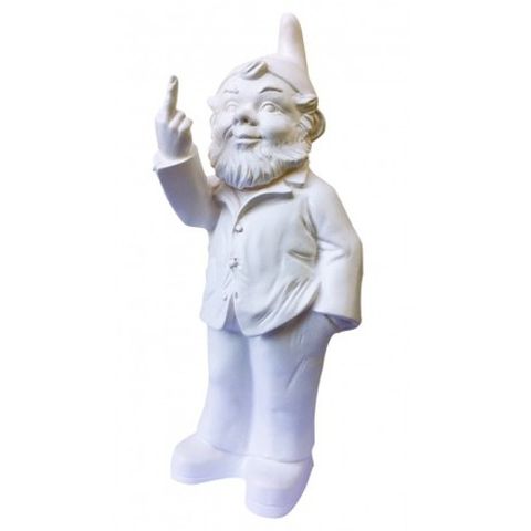 Pop Gnome w Finger White 35cm high