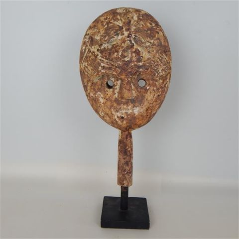 Papua Wooden Mask on Stand 18cm x 40cm high
