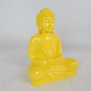 Resin Citrus Buddha Yellow 20cm high