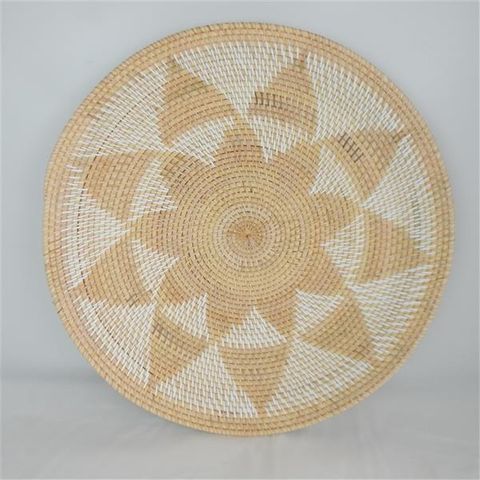 Lombok Deco Plate Star Nat/White 60cm dia