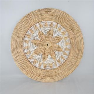 Lombok Deco Plate Star Nat/White 50cm dia