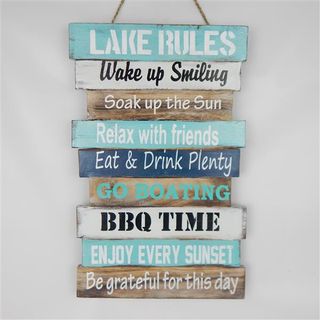 Sign "Lake Rules" 30cm x 50cm high