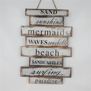 Sand, Sunshine, Mermaids Sign 30cm x 50cm h