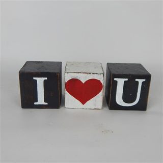Love Blocks s/3 8cm x 8cm each