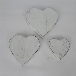 Love Hearts s/3 White 9cm / 12cm / 15cm