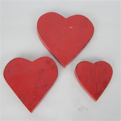 Love Hearts s/3 Red 9cm / 12cm / 15cm