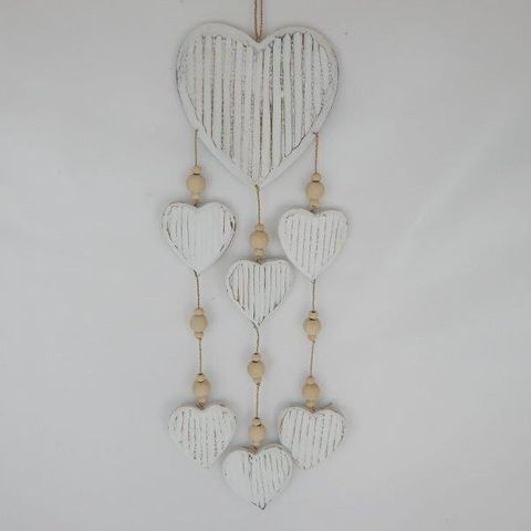 Ribbed Solid 7 Heart Mobile 20cm x 55cm long