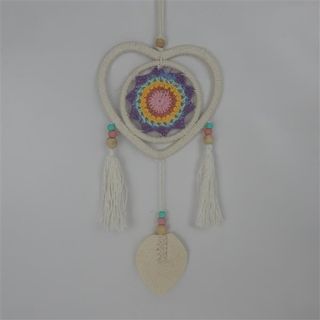 Rainbow Dreamcatcher Hollow Heart 18cm x 38cm long