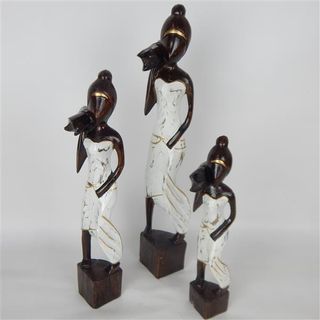 African Women Carrying Wood White 30cm/40cm/50cm