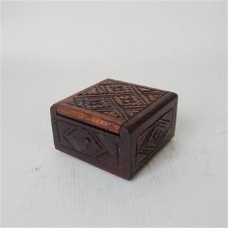 Mila Carved Box Small 10cm x 10cm x 6cm hig
