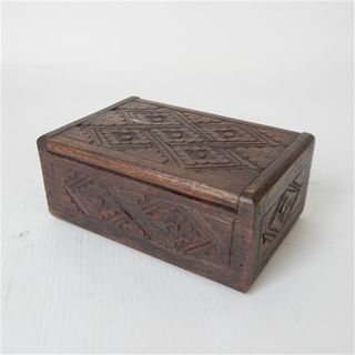 Mila Carved Box Medium 15cm x 10cm x 6cm