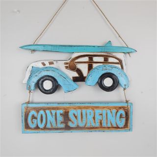Wooden VW "Gone Surfing" Aquas 30cm x 25cm high